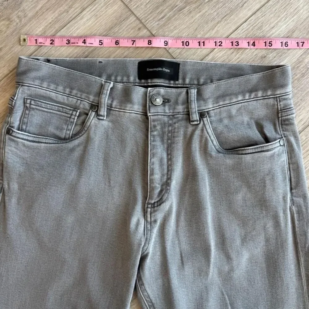 Ermenegildo-zegna Men's Grey and Green Jeans